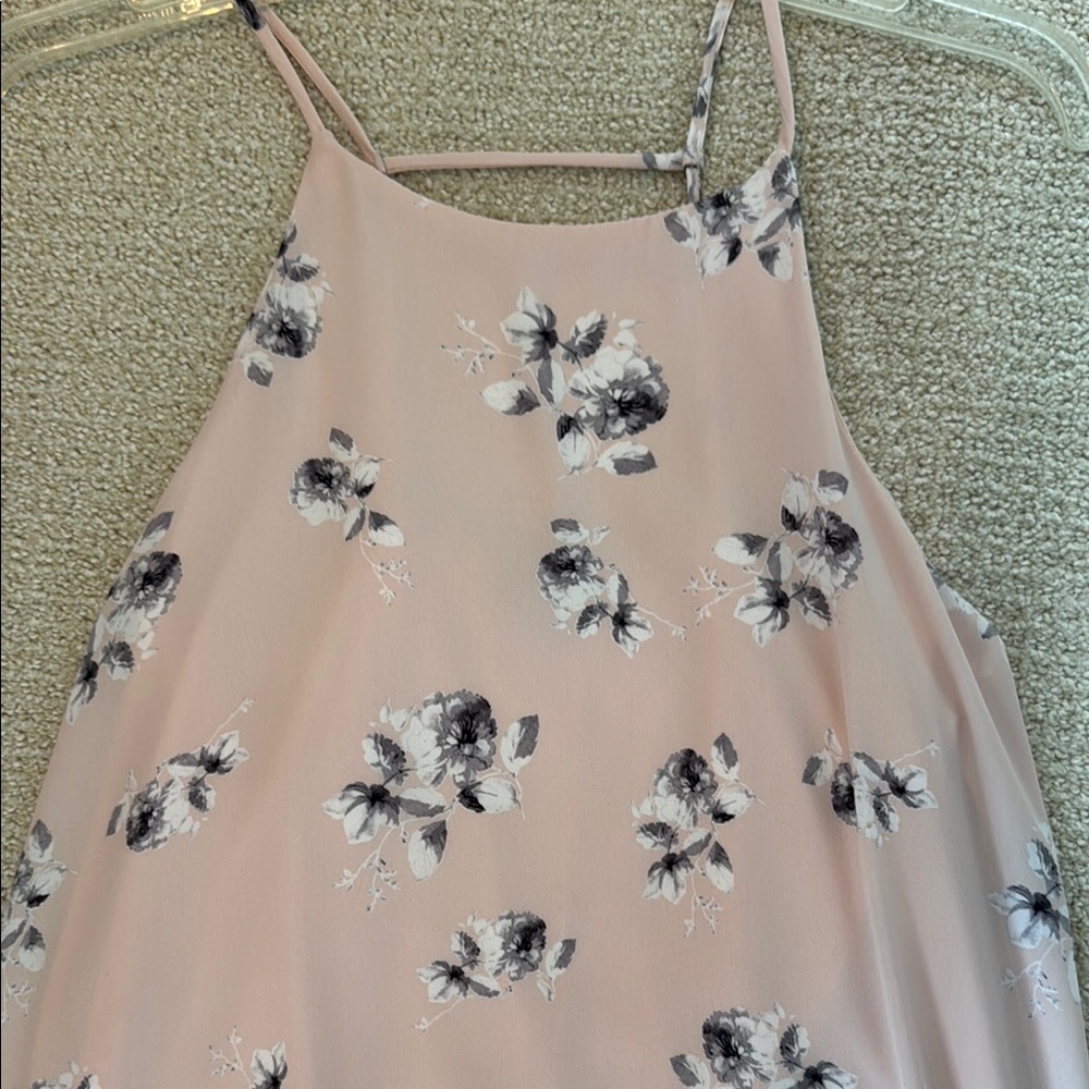 Floral Pink Sleeveless Dress - Picture 3 of 4